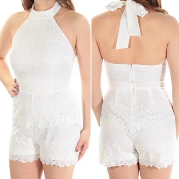 Guess Lexie Romper True White Lace Playsuit Womens Size 0 New With Tags Flaw NWT - Picture 2 of 16